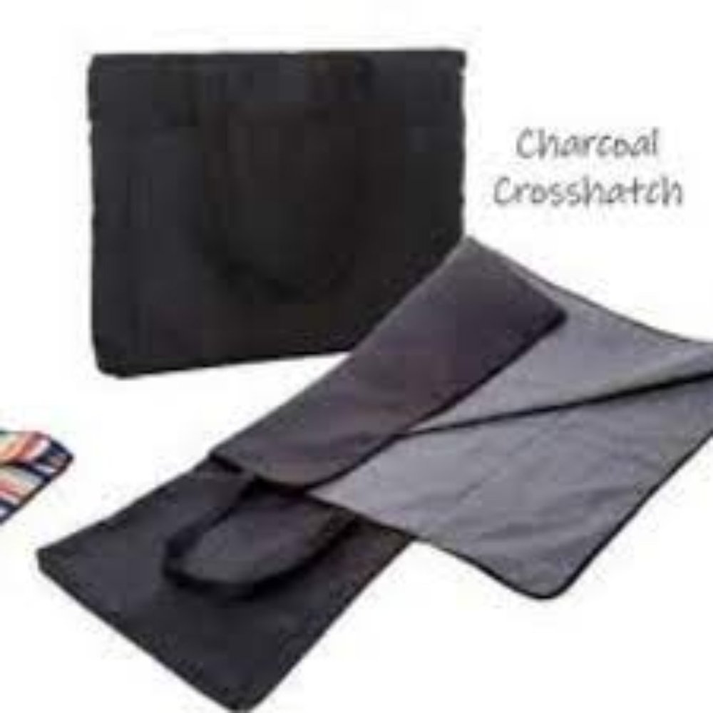 Fold N' Fun Mat - Charcoal Crosshatch